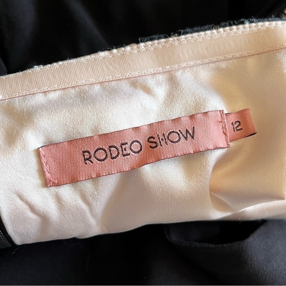 Rodeo Show Black Lace Bodice Halter Cocktail Dress Size 8 - Picture 11 of 13